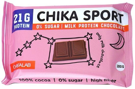 фото упаковки Chikalab chikasport шоколад молочный протеиновый без сахара